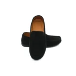 Mocassin noir homme daim