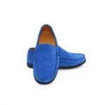 Mocassin Bleu Homme Daim