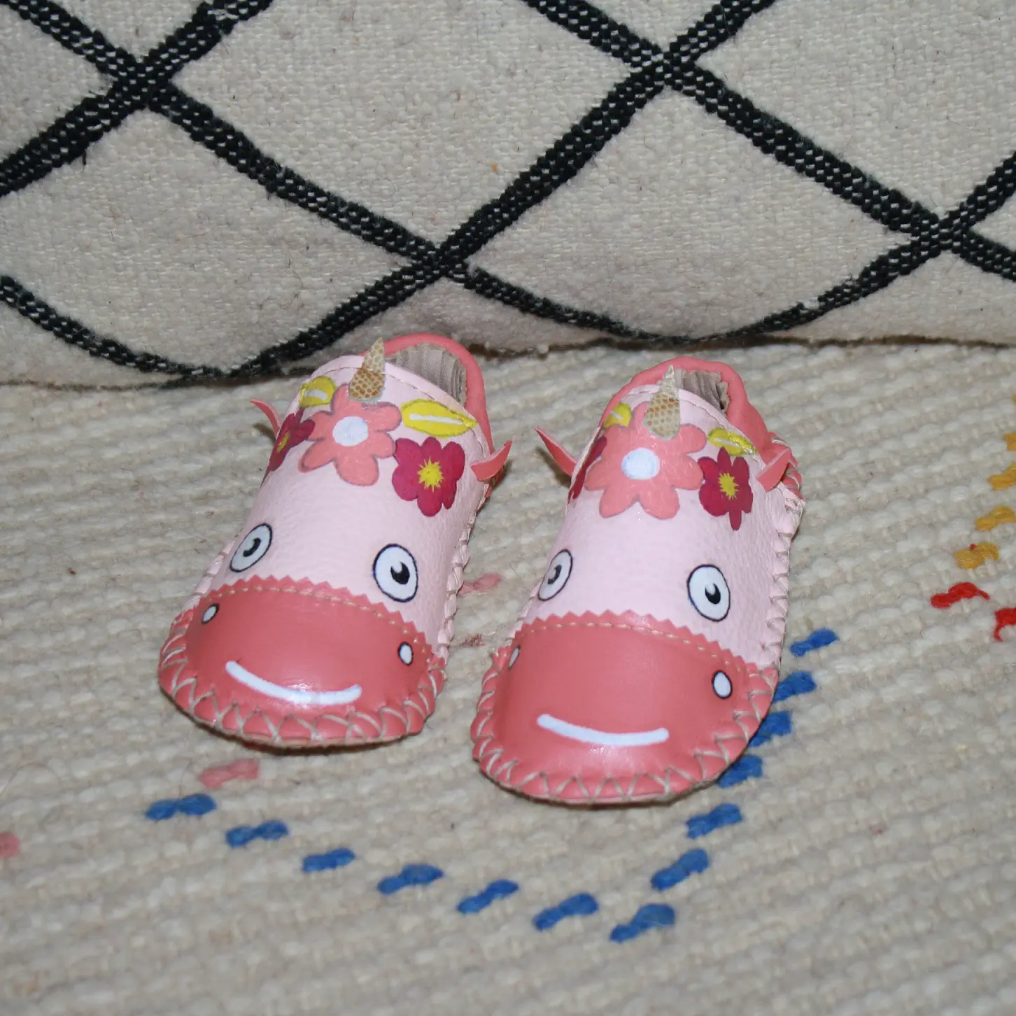 Chaussons cuir bebe